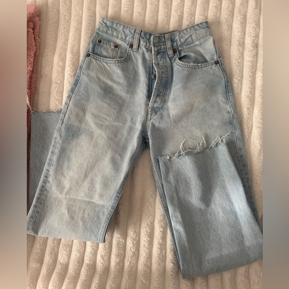 Zara Women's Denim Jeans in Light Blue - Picture 1 of 2